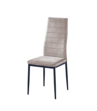 Lot de chaises TOLIA métal noir velours