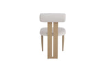 Lot de 4 chaises TIFFANY – Pied effet bois, velours beige