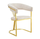 🍽️ Ensemble Table MANON pied Gold + 4 chaises BRITTANY