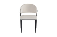 Lot de 4 chaises LAMIA – Pieds métal noir, velours beige