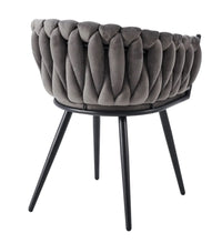 🪑 Ensemble Table JESSICA Pied Noir Effet Marbre 100 cm + 4 Chaises Tressées
