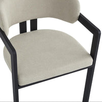 Ensemble Table à Manger Ronde BAIETAA 120 cm & 4 ou 6 Chaises MELLOW – Travertin & Sable