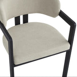 Ensemble Table à Manger Ronde BAIETAA 120 cm & 4 ou 6 Chaises MELLOW – Travertin & Sable