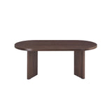 Table basse noyer & plateau céramique travertin mat – 120x60x45 cm - Destock linge