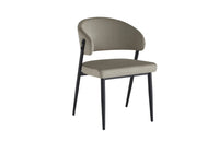 Lot de 4 chaises LAMIA – Pieds métal noir, velours taupe