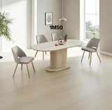 TABLE À MANGER LÉA – EFFET TRAVERTIN