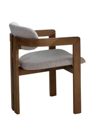 4 CHAISES AVEC ACCOUDOIRS ATLANTIS – VELOURS BOUCLÉ & BOIS