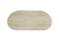 ENSEMBLE TABLE VENEZIA + 4 CHAISES NAIA – TRAVERTIN BRILLANT & NOYER