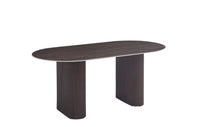 Table à manger ROXY – Pied noyer, céramique effet noyer 180×90×75 cm