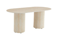 Table à Manger KEYSHA – Travertin Mat (160×90×75 cm)