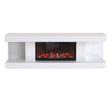 Meuble TV cheminée KATTY 160 cm avec chauffage – Design moderne - Destock linge