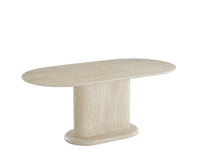 Table repas LOKA effet travertin – 180 cm | Design chic & moderne - Destock linge