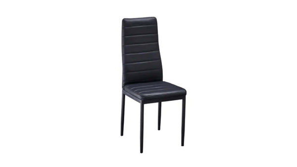 Lot de chaises TOLIA métal noir simili cuir