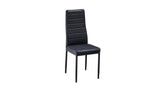 Lot de chaises TOLIA métal noir simili cuir