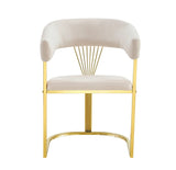 🍽️ Ensemble Table MANON pied Gold + 4 chaises BRITTANY