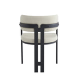 Ensemble Table à Manger Ronde BAIETAA 120 cm & 4 ou 6 Chaises MELLOW – Travertin & Sable