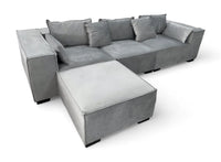 CANAPÉ STELLA MODULABLE 3+1 — Velours Doux & Confort Absolu