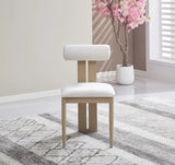 Lot de 4 chaises TIFFANY – Pied effet bois, velours beige