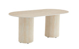 Table à Manger KEYSHA – Élégance naturelle en travertin