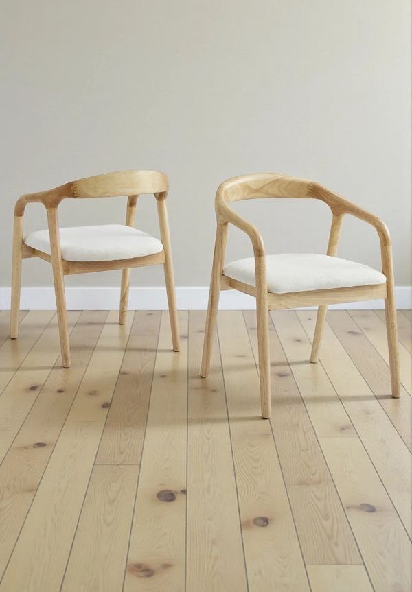 CHAISE CARLYON – BOIS DE CHÊNE & VELOURS par 2