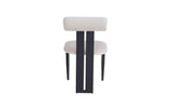 Lot de 4 chaises TIFFANY – Pied métal noir, velours beige
