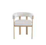 Lot de 4 chaises VAIANA velours beige – Pied effet chêne & design scandinave - Destock linge