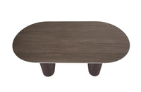 Table à manger ROXY – Pied noyer, céramique effet noyer 180×90×75 cm