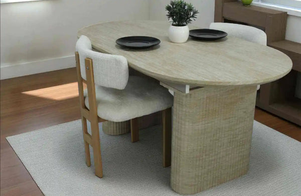 TABLE EXTENSIBLE “SANTA ROSA” + 4 ou 6 CHAISES MARBELLA