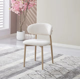 Ensemble Table à manger KEYSHA travertin moka + chaises LUCILE beige