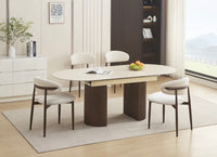 Ensemble Table Extensible SAHARA + 4 Chaises LAMIA - Destock linge