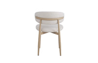Ensemble Table à manger KEYSHA travertin moka + chaises LUCILE beige