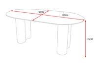 ENSEMBLE TABLE VENEZIA + 4 CHAISES NAIA – TRAVERTIN BRILLANT & NOYER