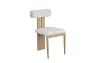 Lot de 4 chaises TIFFANY – Pied effet bois, velours beige