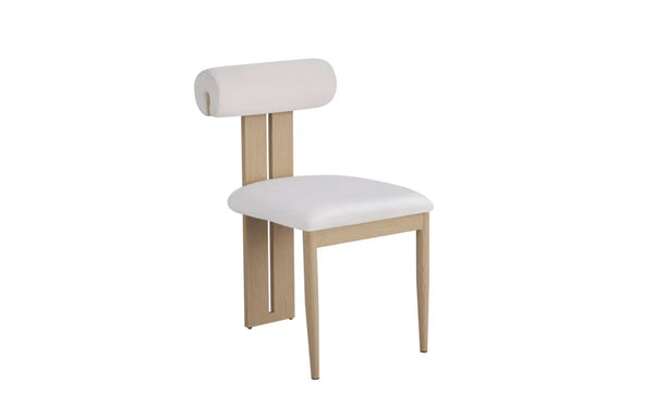 Lot de 4 chaises TIFFANY – Pied effet bois, velours beige