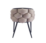 Lot de 2 chaises BALLON velours taupe pied métal noir