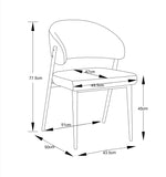 Lot de 4 chaises LAMIA – Pieds métal noir, velours beige