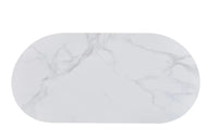 TABLE VENEZIA – Pieds Beige & Plateau Céramique Effet Marbre Blanc