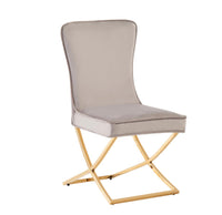 Chaises design capitonné par 2 gamme doré - Destock linge