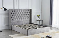 Lits clouté coffre VERSAILLES + matelas 20cm - Destock linge