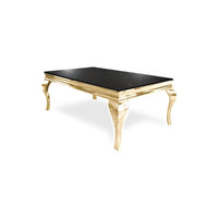 Table basse baroque gold noir - Destock linge