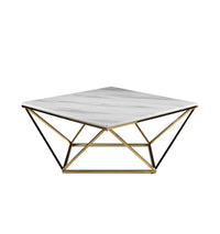 Table basse Lise Gold ou Chrome - Destock linge