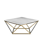 Table basse Lise Gold ou Chrome - Destock linge