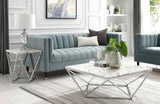 Table basse Lise Gold ou Chrome - Destock linge